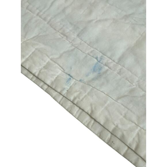 Vintage Handmade Quilt Star Patchwork Flying Geese Border cottage - see flaws - Picture 9 of 12